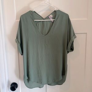 Green dress top